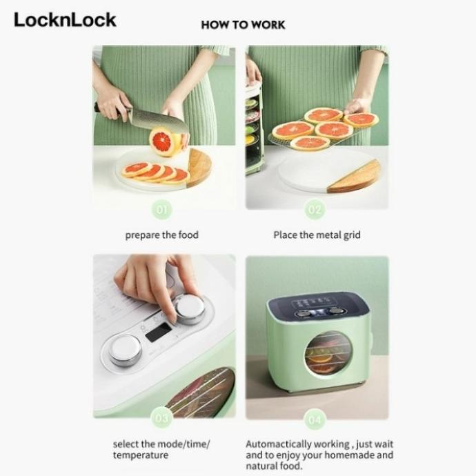 Lock N Lock Mini Food Dehydrator 8 L Ejo316 - Tosca [Ready]