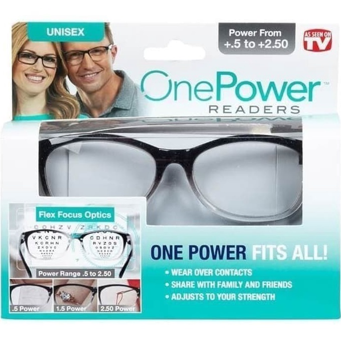 ₴ GROSIR Kacamata Baca Plus Auto Focus ONE POWER READERS / KACA MATA SERVIS HP oval ん
