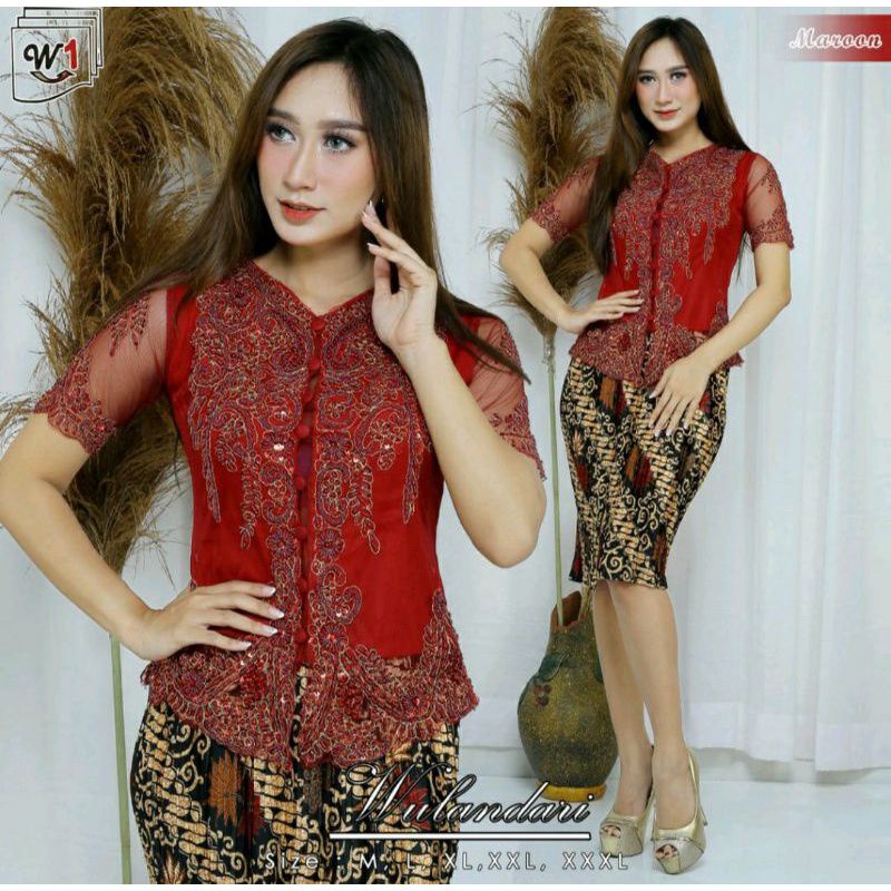 Kebaya Payet Furing Wulandari/Setelan Kebaya Payet/Kebaya Payet