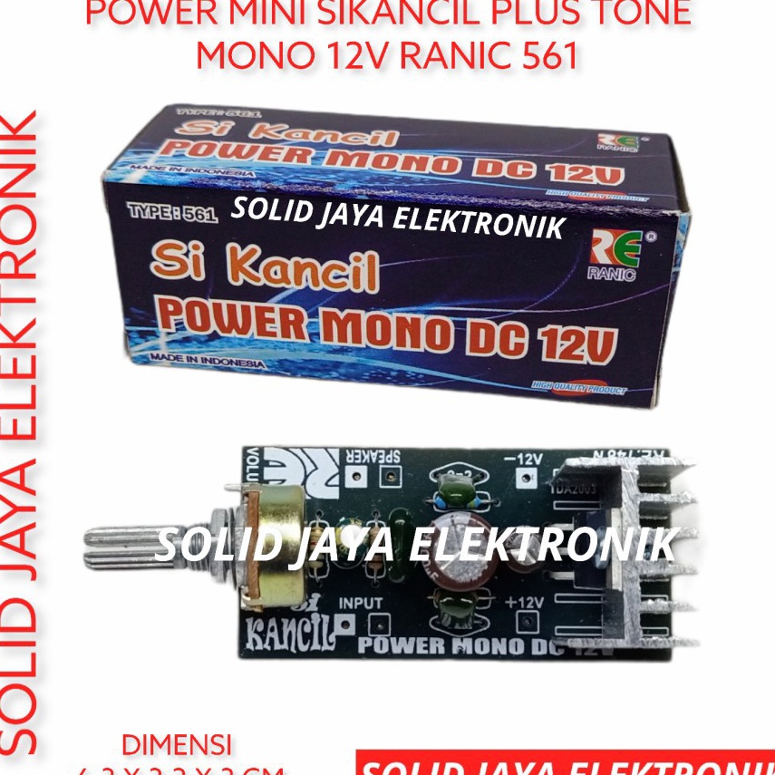 ♠0bd KIT POWER MINI MONO SI KANCIL 12V DC TDA2003 PLUS TONE AMPLI AMPLIFIER TDA 2003 12 V VOLT RANIC
