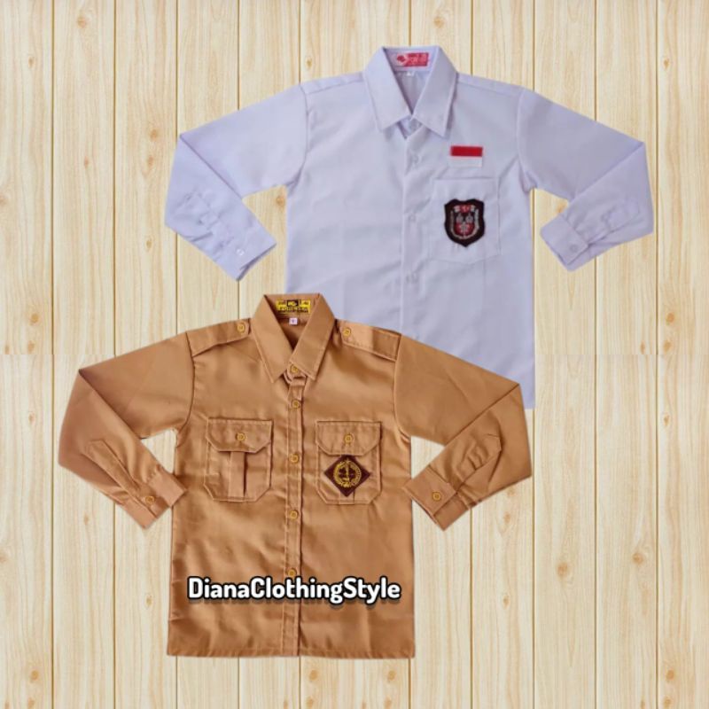baju seragam sekolah SD/MI anak laki-laki lengan panjang