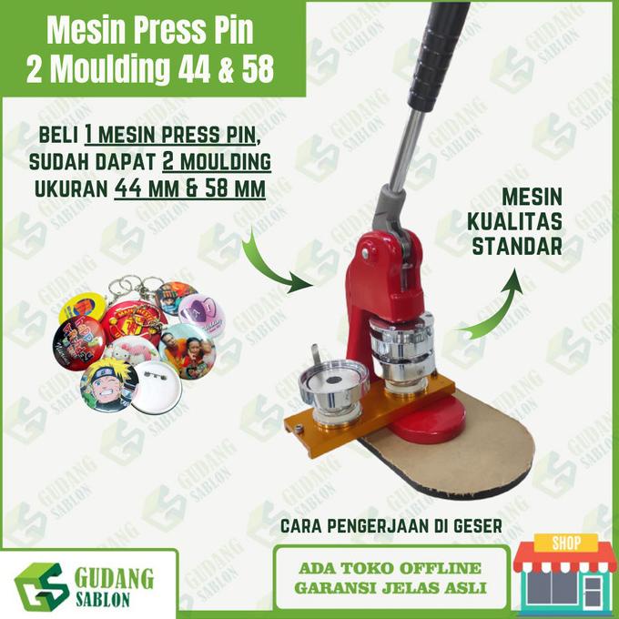 

Mesin Cetak Pin Red Talent Asli // 2 Moulding/Special Price