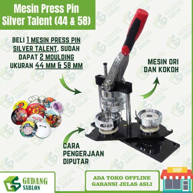 

Mesin Cetak Pin Red Talent Asli // 2 Moulding/Special Price