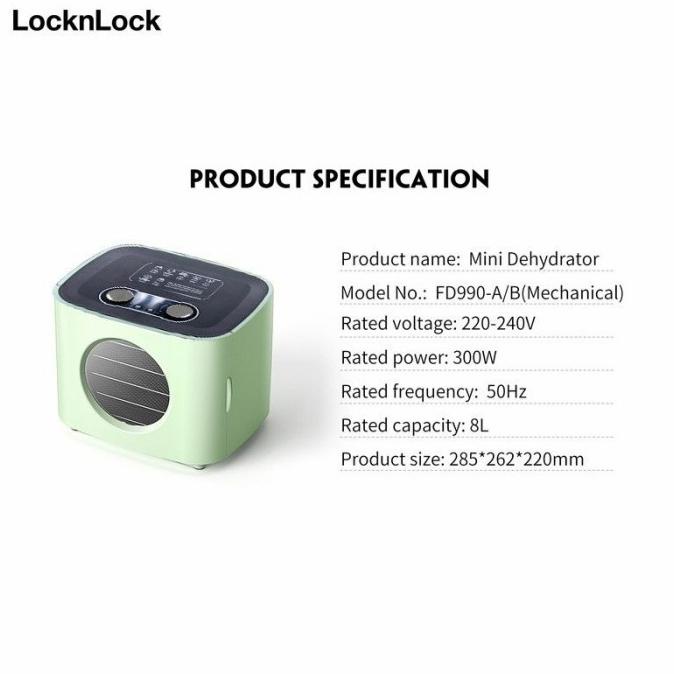 Lock N Lock Locknlock Mini Dehydrator Pengering Makanan 8L Ejo316