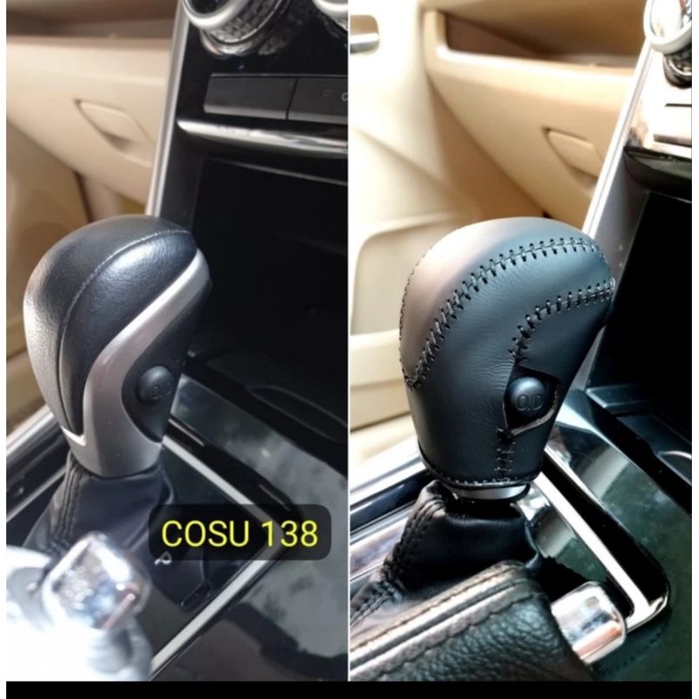 sarung kulit asli cover shift knob tuas matic mitsubishi xpander