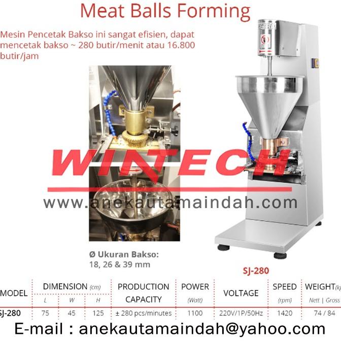 Getra Sj-280 Sj280 Mesin Cetak Bakso / Meat Balls Foaming