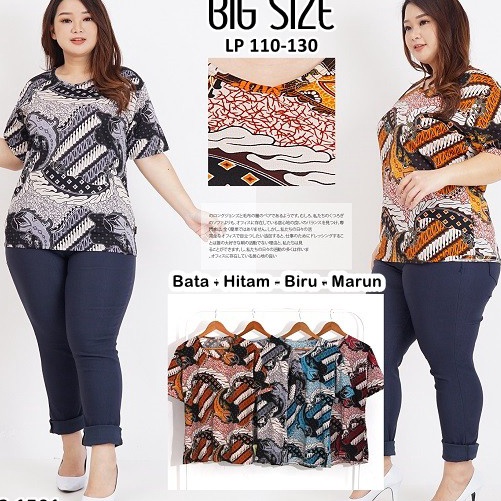 Terlaris dan Termurah Baju Wanita Baju Atasan Batik / Blouse Batik JUMBO / Baju Batik Wanita BIG SIZ