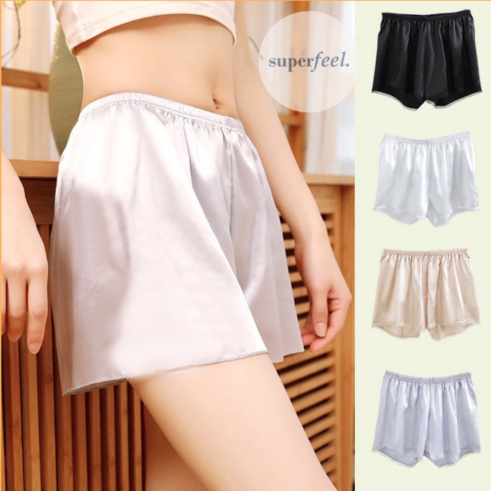 [➛/✪I3H) SFL CELANA PENDEK SATIN SEXY WANITA SANTAI RUMAH TIDUR PANTS HOT PANTS PEREMPUAN 184paling.