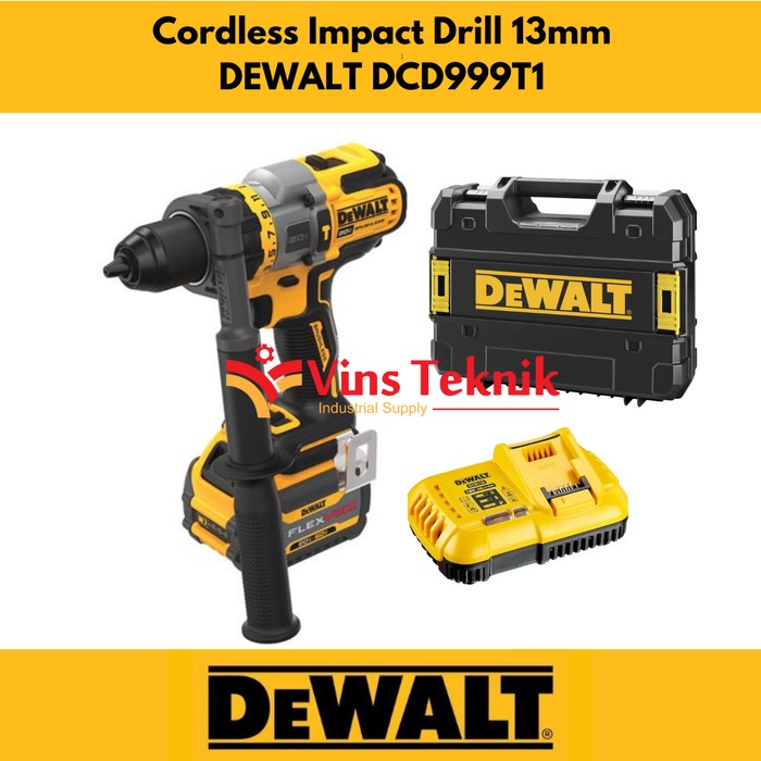 Mesin bor baterai Cordless Impact Drill DCD999 DEWALT DCD999T1