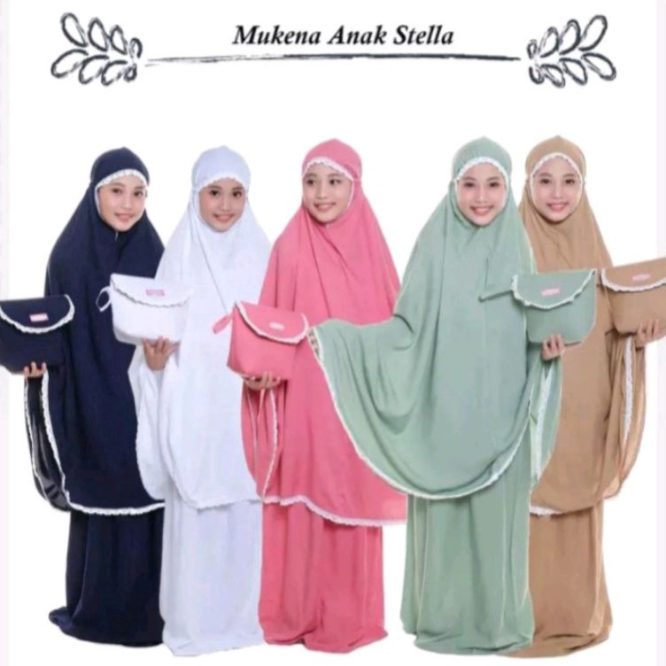 [➲/✓A15L] Mukenah polos anak 7-13 tahun terbaru 2022 / mukena anak perempuan / mukenah anak 10 tahun