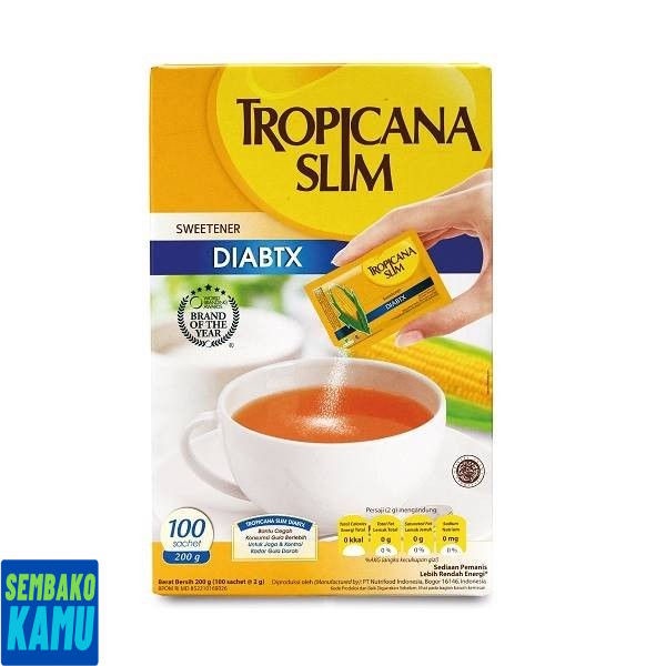 

Tropicana Slim Sweetener Diabetics 100 Sachet