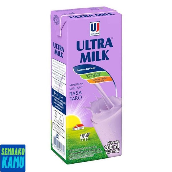 

Ultra Uht Milk Taro 200 ml - Susu