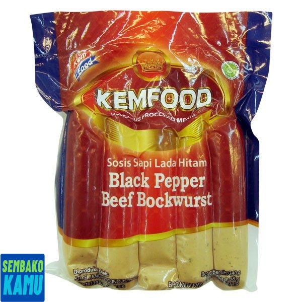 

Kemfood Bockwurst Blackpepper 340 gr - Sosis