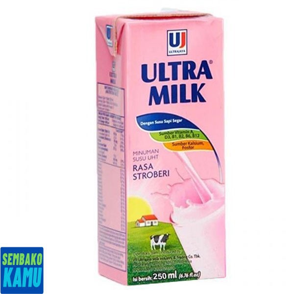 

Ultra Uht Milk Strawberry 250 ml - Susu
