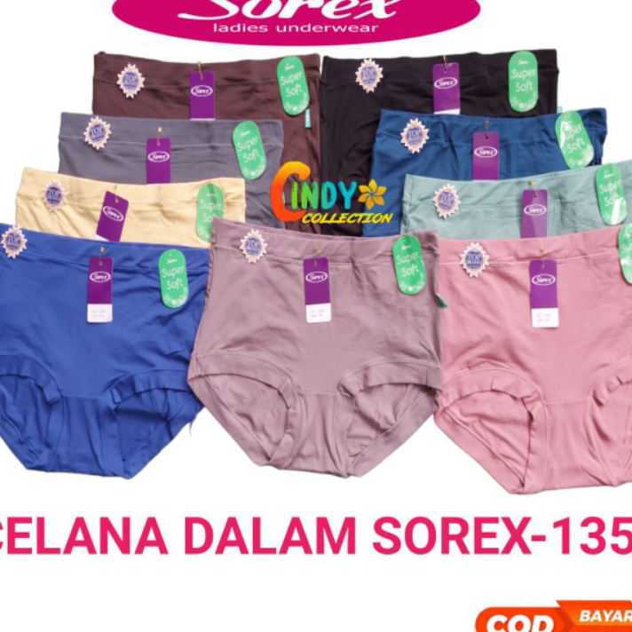 Terbaik..!! 6 PCS CELANA DALAM SOREX WANITA DEWASA 1238 SUPER SOFT| CD WANITA DEWASA SOREX.