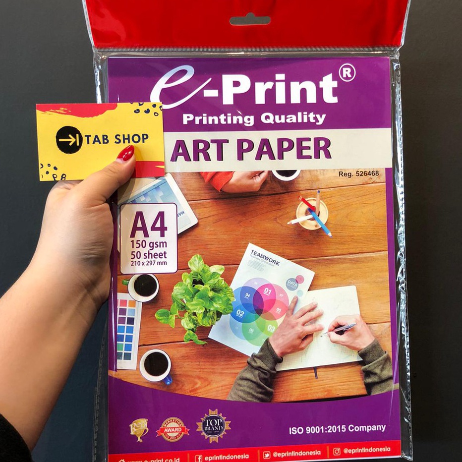 

✰Promo TAB SHOP - EPRINT ART PAPER A4 150 GSM 50 LEMBAR - E-PRINT KERTAS SENI BAHAN MAJALAH A4 150 GSM 50 LEMBAR 0100 ➡