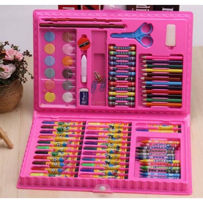 

Stationery Set 86 Pensil Crayon Cat Air Perlengkapan Sekolah Menggambar Anak Isi 86 Pensil Warna Kri