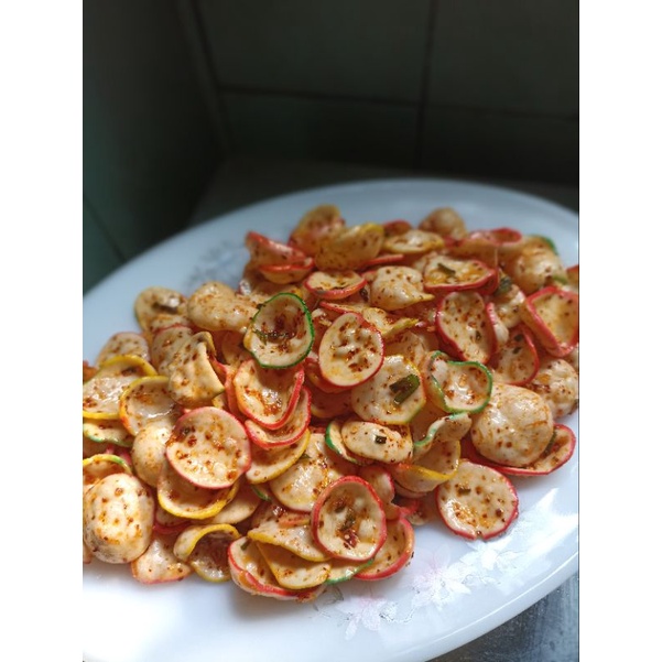 

KERUPUK SEBLAK PEDAS DAUN JERUK KERUPUK BULAT/SEBRING ANTI KERAS200gr