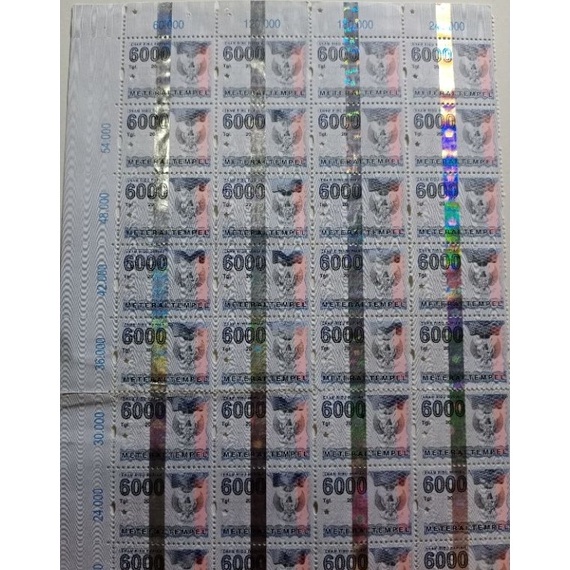 

✭Model Baru➬ Meterai 6000 Asli Tahun Pemakaian 2005,2006,2007,2008,2009 (S131) S65 ➙