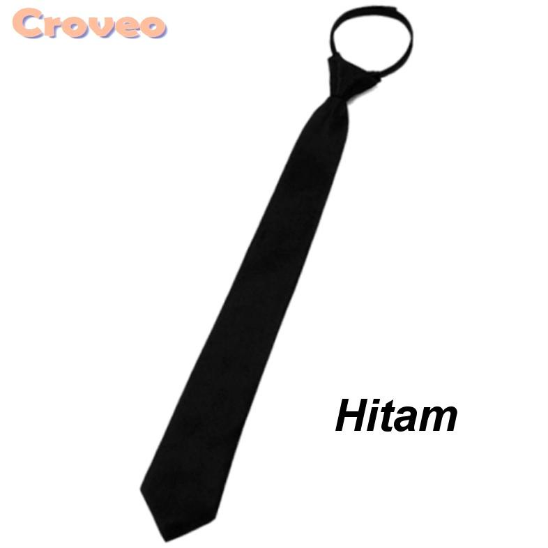 Termurah Dasi Pria Instan Resleting Slim Polos 5 Cm 2 Inch Siap Pakai Langsung Otomatis Kantor Ospek