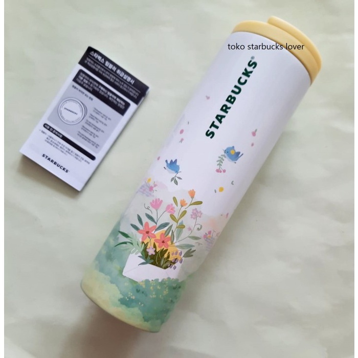 Starbucks Tumbler Troy Grande Korea Spring Yellow Flower 2022