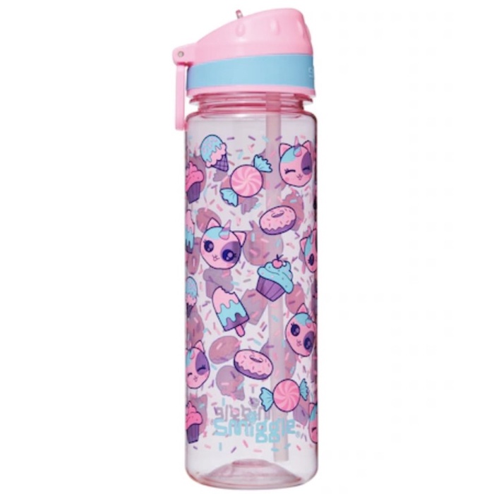 Smiggle Bottle Drink Upstart Cat Kucing Botol Minum Anak Pink Original