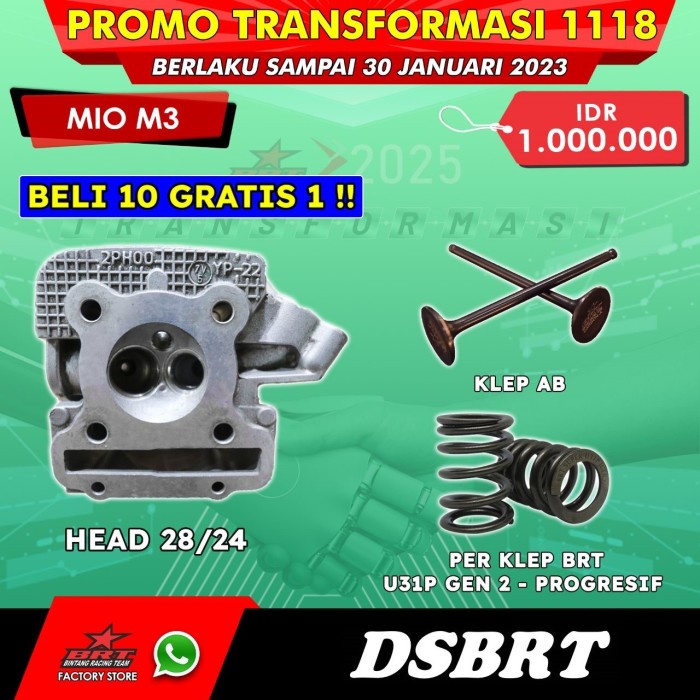 Terlaris Head Brt Porting Cnc 28 24 Mio M3 Mio Z Mio S Xride Fino Soul Gt 125