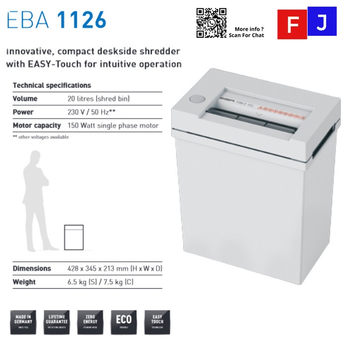 Katlen Mesin Penghancur Kertas Eba 1126S Paper Shedder Garansi Resmi