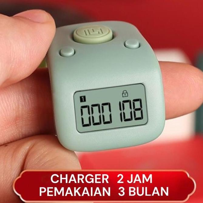 Tasbih digital Rechargeable generasi terbaru tally counter hold silent