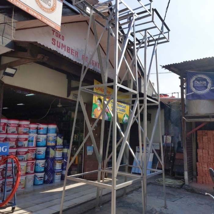 Bestseller Menara Air Menara Toren Tiang Toren 2M Besi Siku 3,7Mm Kualitas Bagus