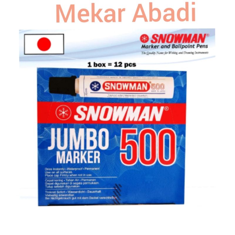 

spidol permanent snowman jumbo sedang kecil Dan tinta INK snowman
