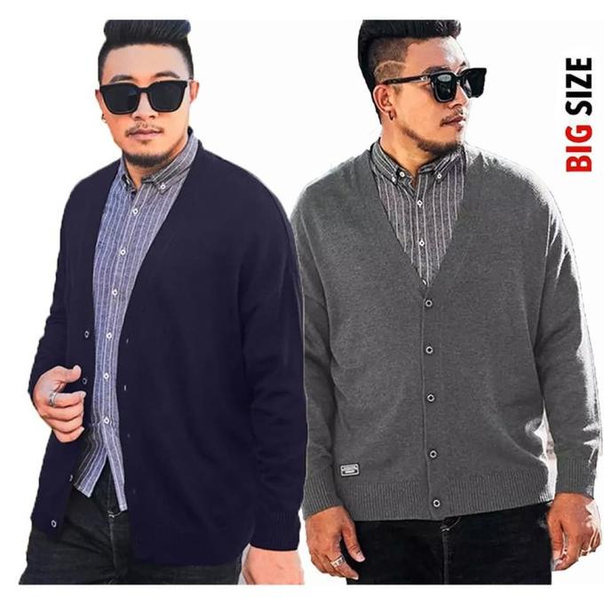 Cardigan Pria Big Size Jumbo RICO / Kardigan Cowok Big