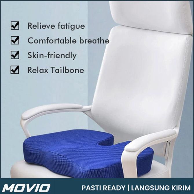 Movio Bantal Duduk Memory Foam Ortopedi - Bantal Alas Kursi Mobil
