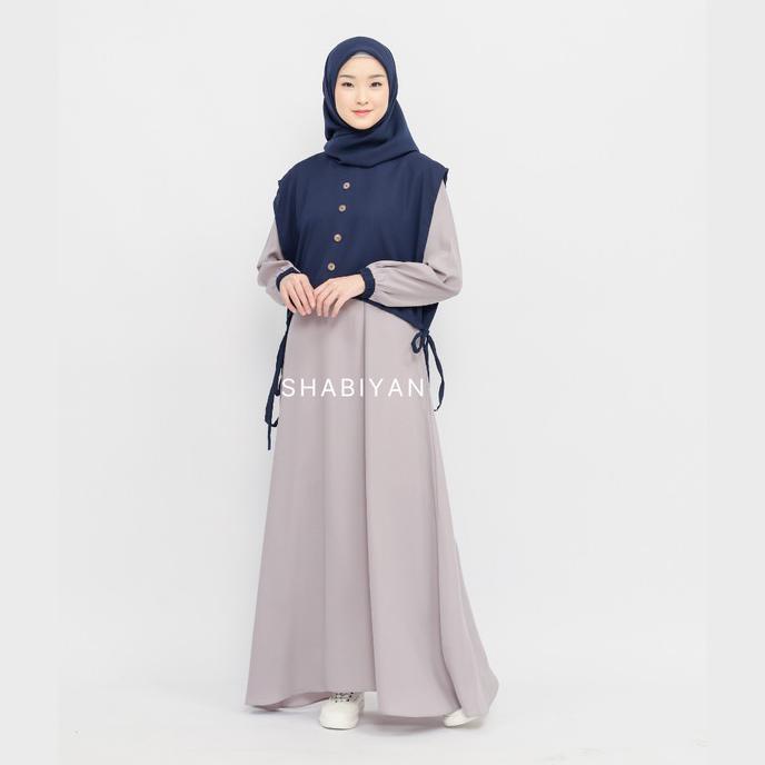 Shabiyan 416 Gamis Remaja Perempuan Moscrepe Polos