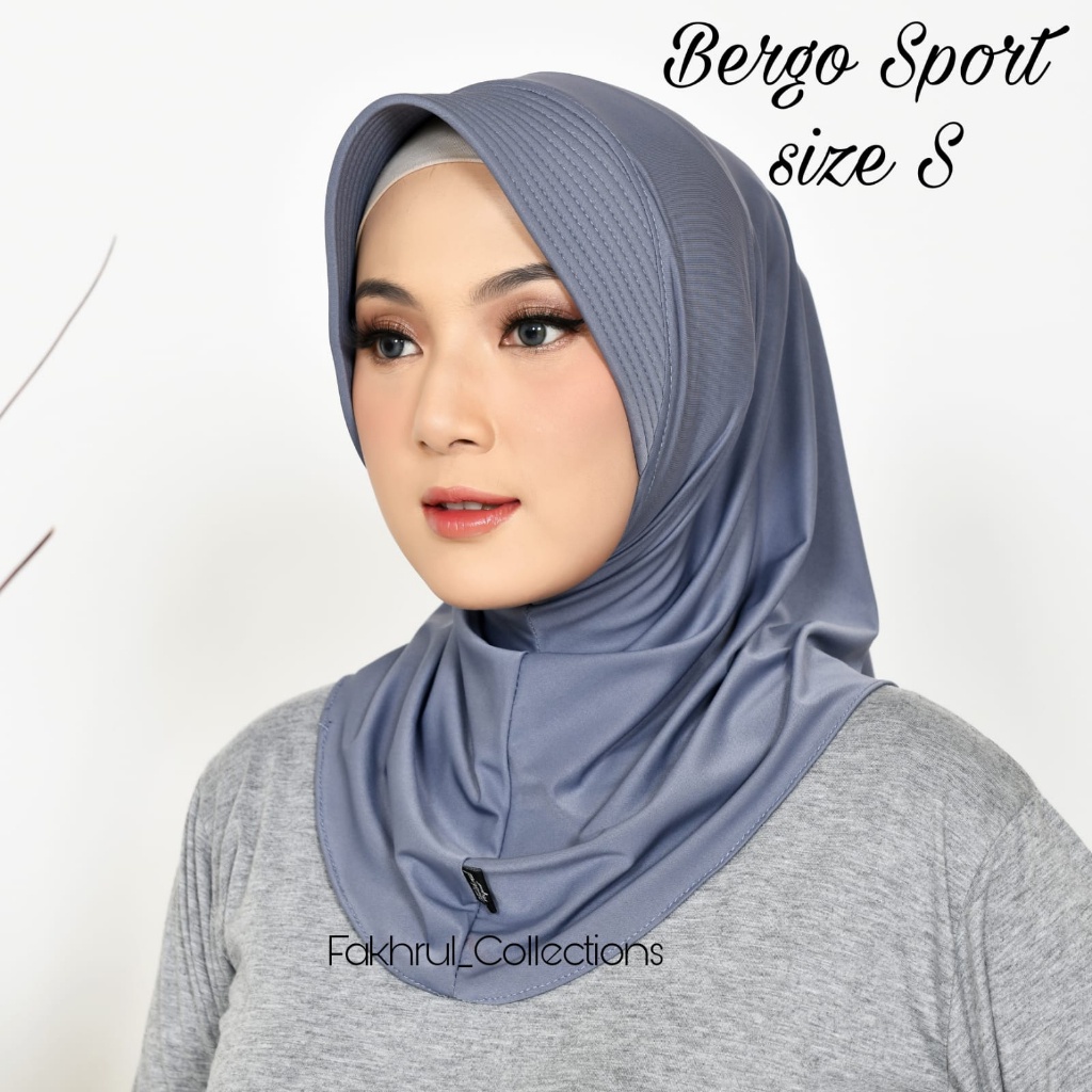 M1P HIJAB HAMIDAH (S)<BERGO KINAN/HIJAB INSTAN SPORT JERSY PREMIUM/HIJAB OLAHRAGA.(FAKHRUL HIJAB)
