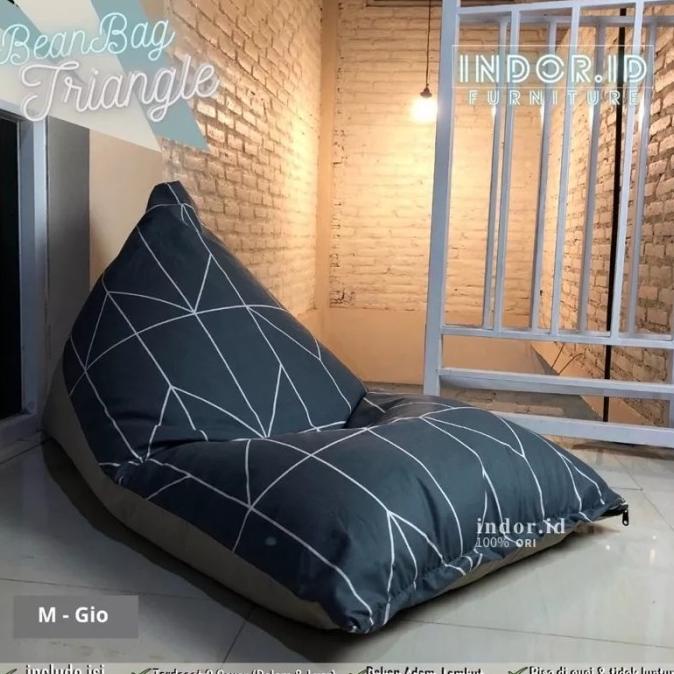 bean bag segitiga jumbo dewasa anti air & uv bantal santai cafe resto