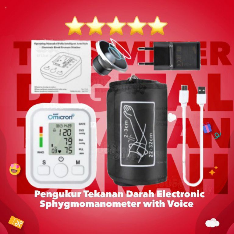 Ready Stock TENSIMETER Taff Omicron LCD DIGITAL B869 dengan adaptor dan kabel  USB PORT PENGUKUR TEK