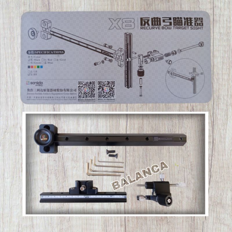 SIGHT RECURVE SANLIDA X8