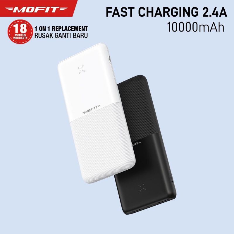 Powerbank Mofit M11 New 10.000mAh + Fast Charge Real Capacity