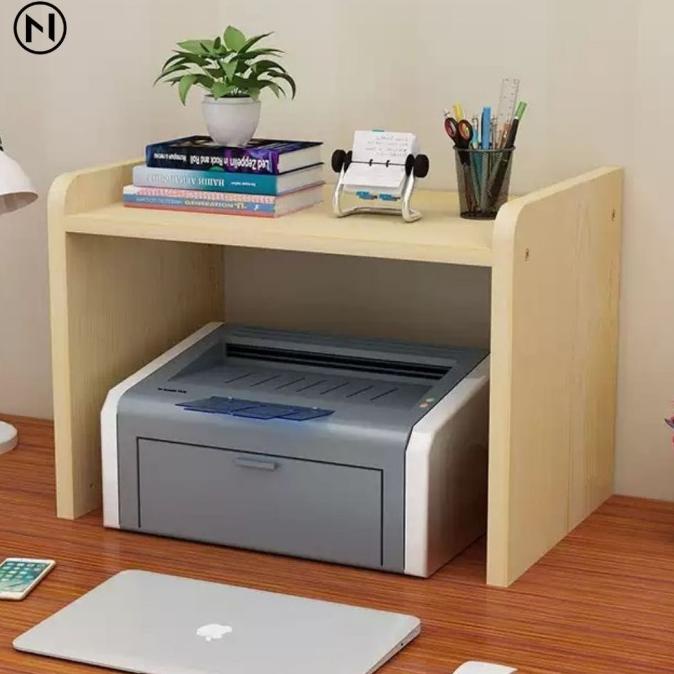 =====] Meja printer Rak printer Printer stand Dudukan printer kayu 40x24x25