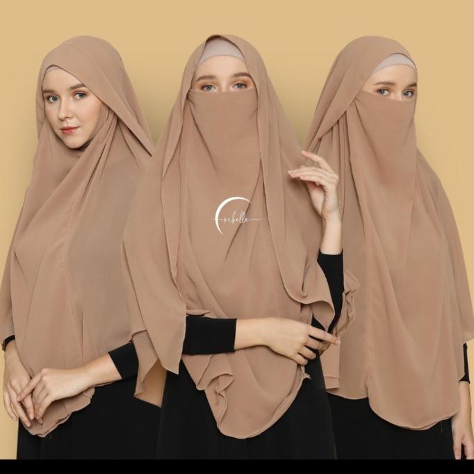 KHIMAR HIJAB NIQAB SITI AISYAH HIJAB CADAR BERGO SYAR'I JUMBO