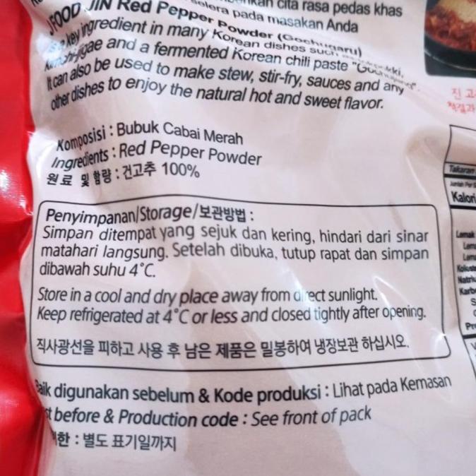 

jen Jinyoung Gochugaru Halus 1 Kg Cabai Bubuk Red Pepper Powder Cabe Korea