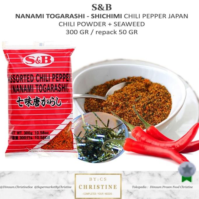 

SHICHIMI TOGARASHI S&B NANAMI TOGARASHI CHILI PEPPER CABE POWDER 50 GR