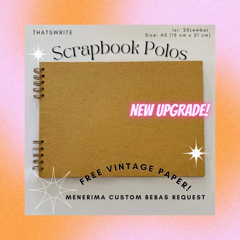 

[❣/㊛PRJ] Scrapbook Album Polos (BISA COD) Free Vintage Paperlangsung.kiriim.!