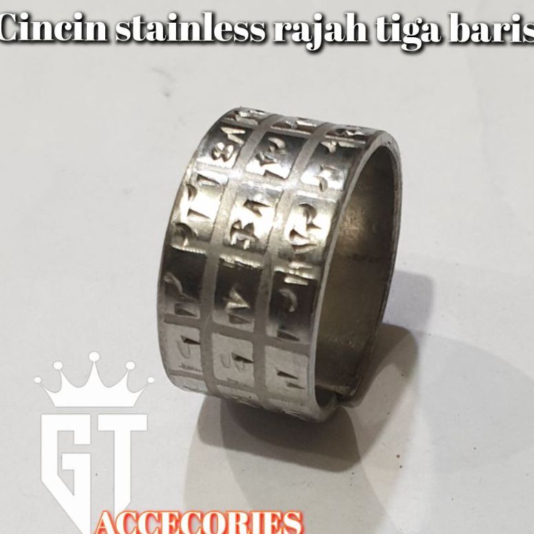 [PRODUK-7LN0Z75] CINCIN STAINLESS RAJAH 3 BARIS 0qnty