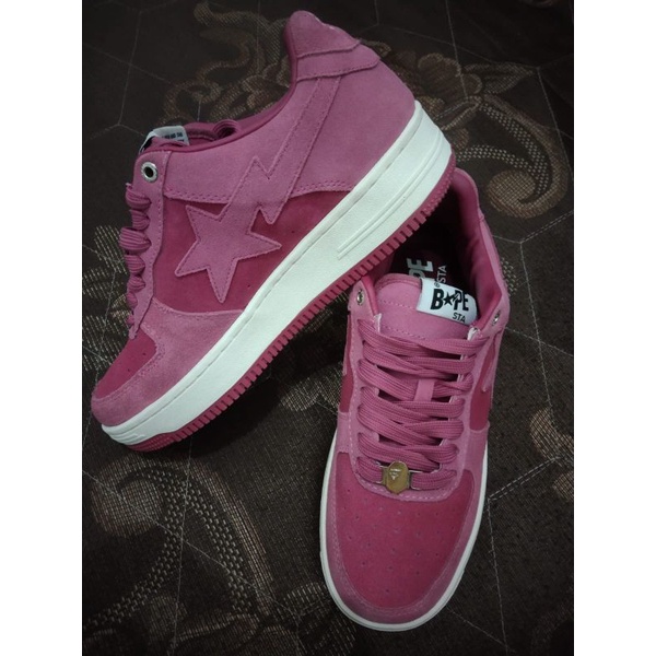 Sepatu Bape Sta Pink Suede Original❌Terjual Offline ❌