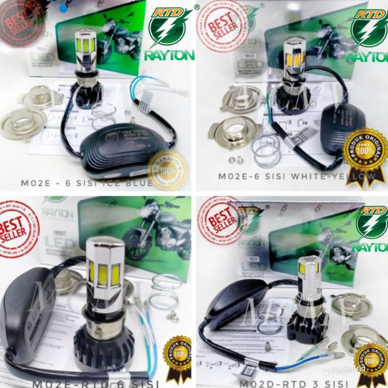 [✪/✔ILT) [READY STOCK] LAMPU LED MOTOR RTD 6 SISI / 3 SISI 100% ORIGINAL GARANSI AC DC + KIPAS BOHLA