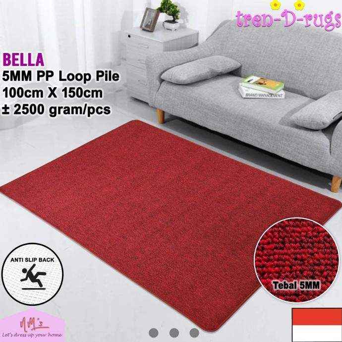 Karpet polos permadani lantai ruang tamu kamar anti slip minimalis