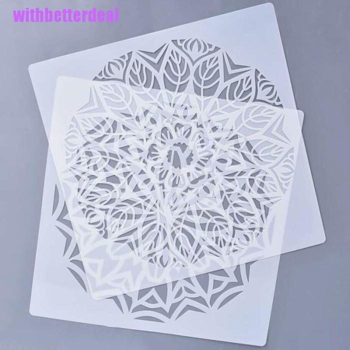 

3030CM MANDALA STENCIL PAINTING FLOOR WALL TEMPLATE DIY EMBOSSING