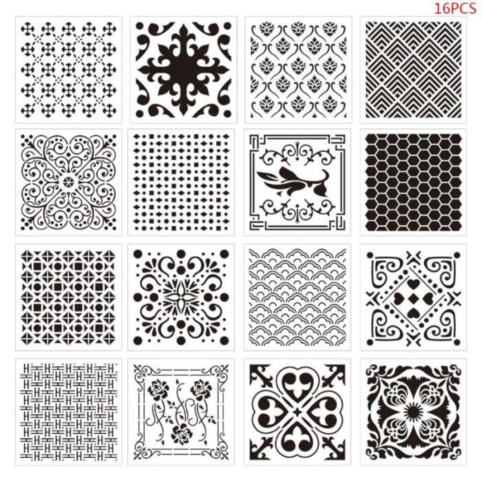 

RAN 16PCS SET MANDALA STENSIL LUKISAN DINDING DIY MENGGAMBAR TEMPLATE